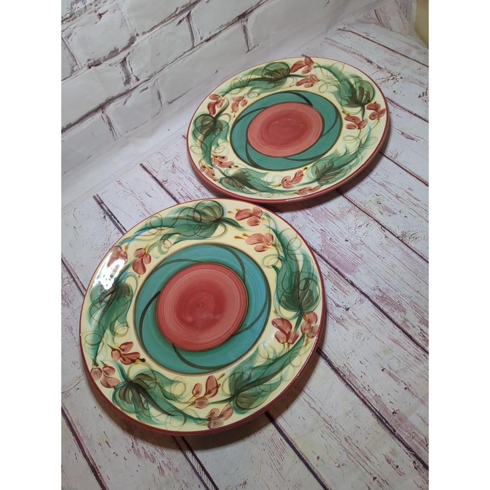Vintage Gail Pittman Signed  Grapevine Dinner Plate Replacement Lot Of 2